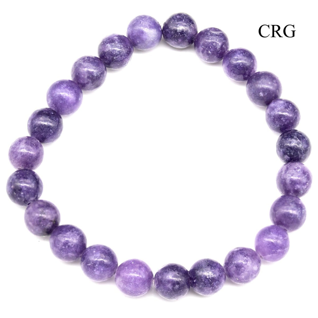 Lepidolite Round Bead Stretch Bracelet (8 mm) (1 Piece)