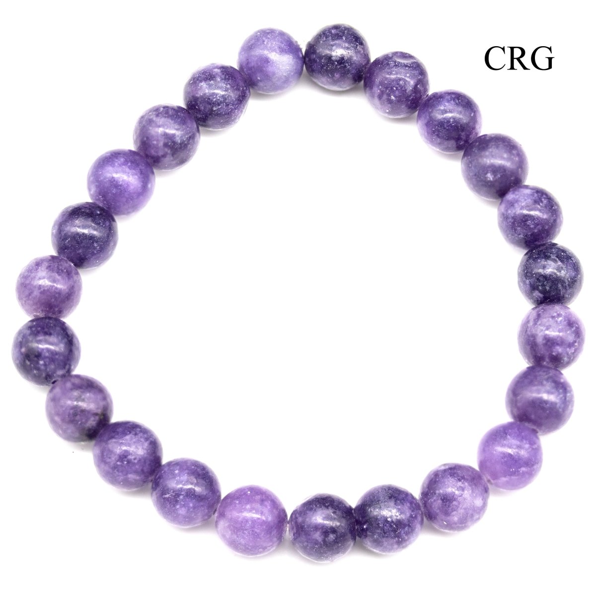 Lepidolite Round Bead Stretch Bracelet (8 mm) (1 Piece)