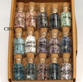LUCKY SET - Assorted Gemstone Chip Bottles / 15 PC