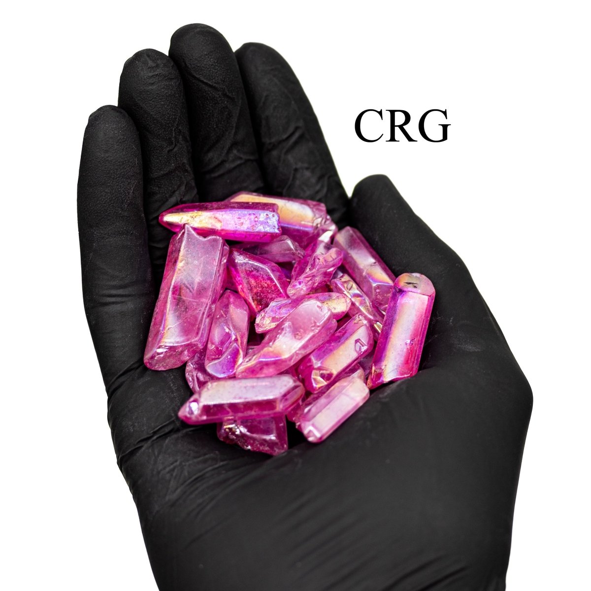 Magenta Aura Quartz Points (1 Pound) Size 1 to 2 Inches Small Polished Faceted Crystal Points
