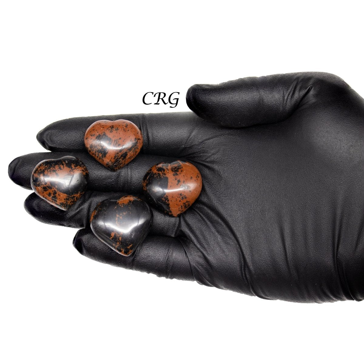 Mahogany Obsidian Puffy Heart (1 Piece) Size 1 to 1.5 Inches Polished Gemstone Heart Carving