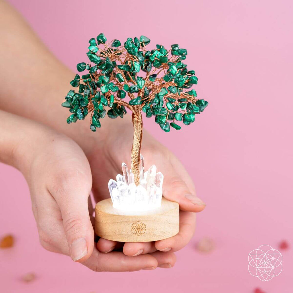 Malachite Anxiety Tree Lamp
