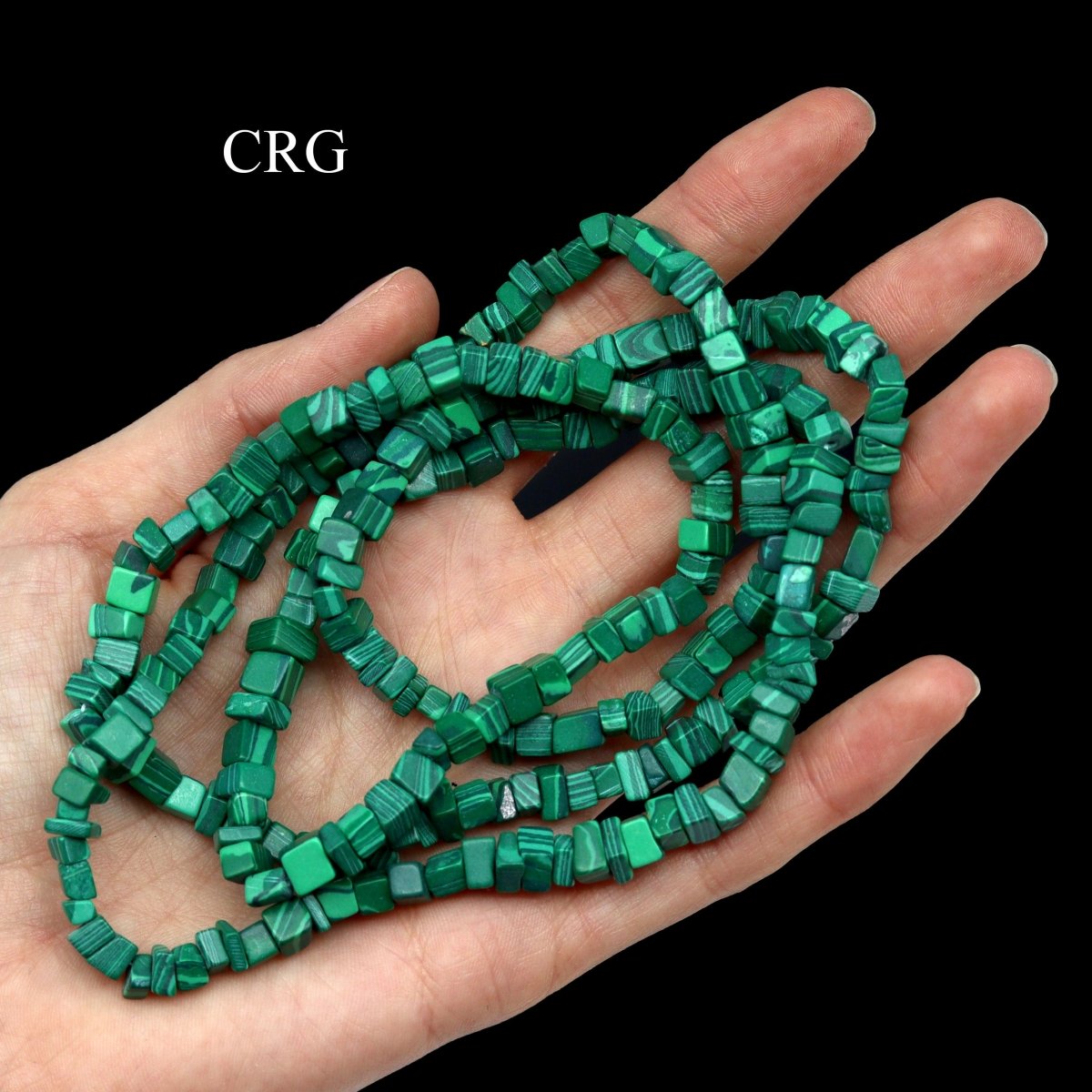 Malachite Inspired Strand Chip Necklace (32 Inches) (1 Piece) (INJD)