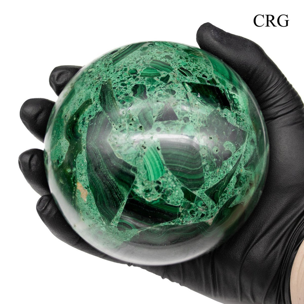 Malachite Sphere (1 Piece) Size 9-10 cm Crystal Gemstone Ball