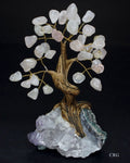Medium Brazilian Rose Quartz Tree w/Crystal Base (4.5"-5.5")