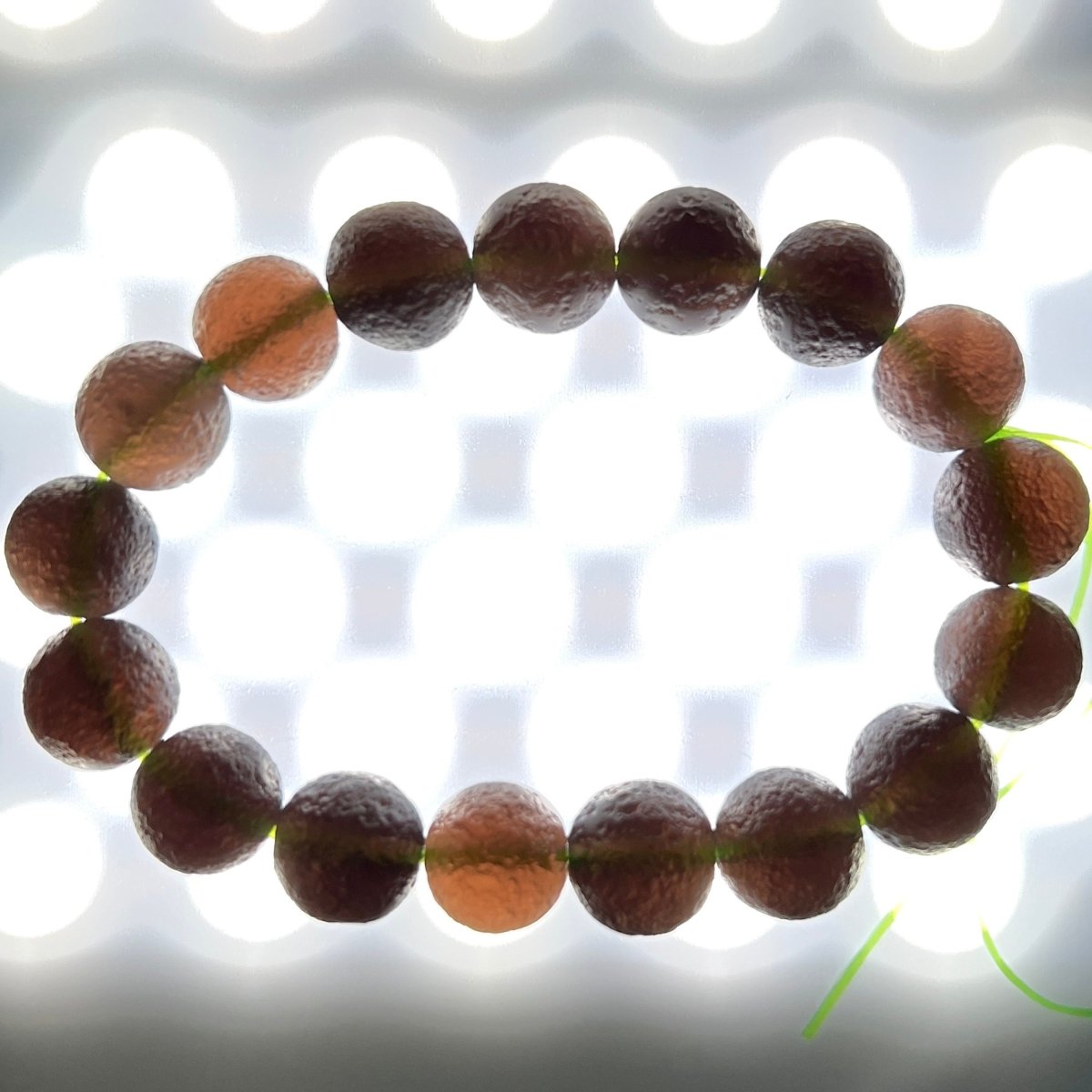 Tektite Round Bead Stretch Bracelet (12 mm) (1 Piece)
