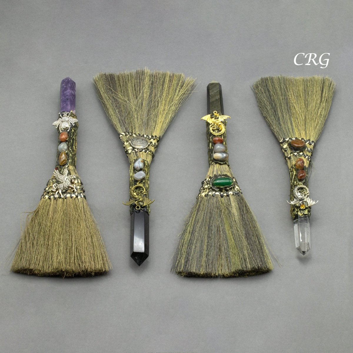 Mixed Gemstone Broom Wand 1 qty