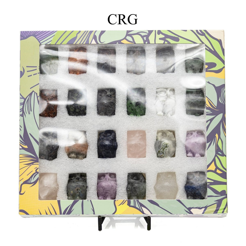 Mixed Gemstone Owl Boxset / 24 Owls per Box!