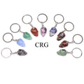 Mixed Gemstone Skull Keychains (1 Inch) (10 Pieces)