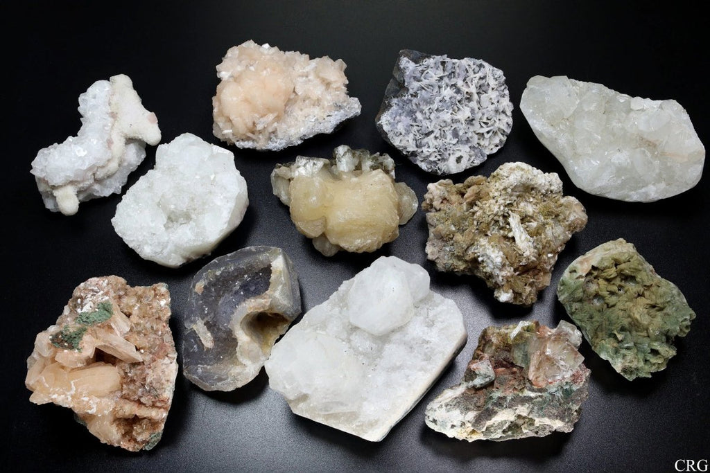 Mixed Zeolite Specimens / 2.5-4" AVG - 12 PIECE FLAT