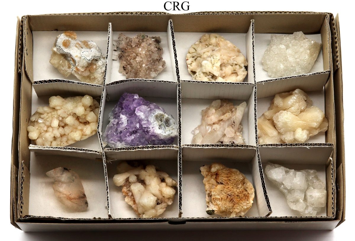 Mixed Zeolite Specimens / 2.5-4" AVG - 12 PIECE FLAT