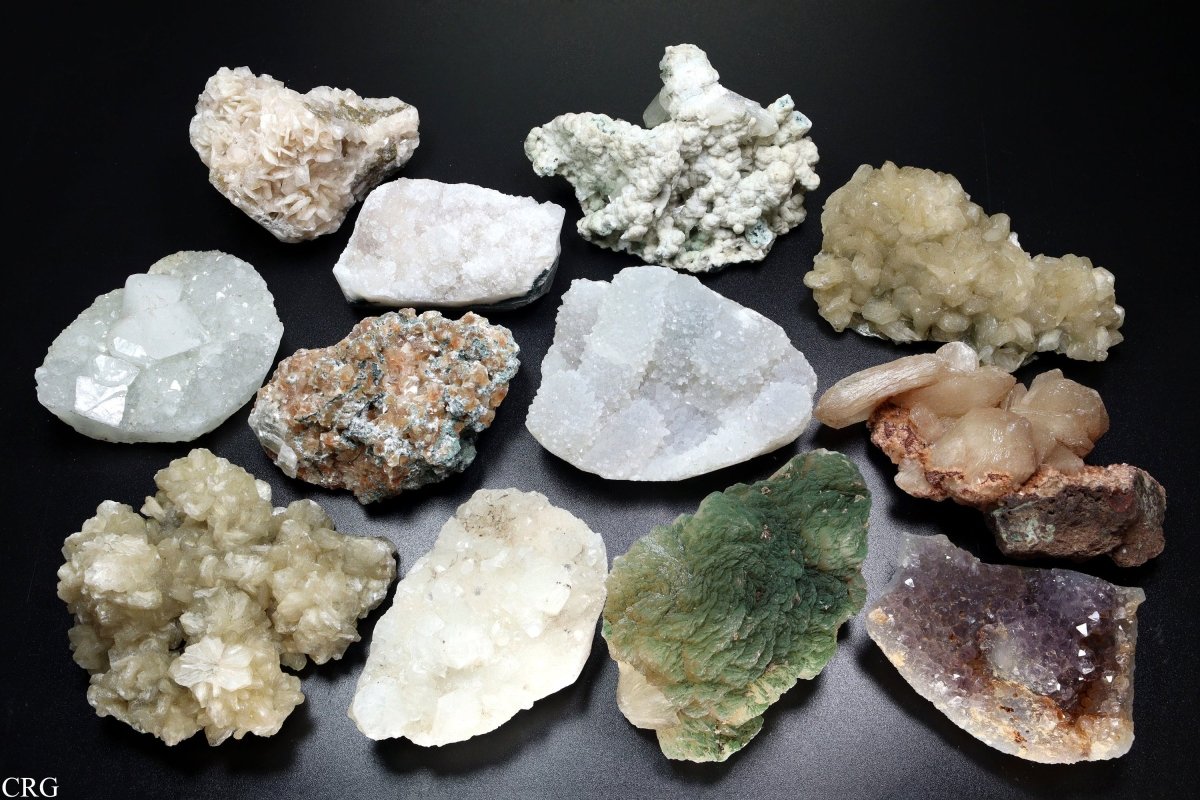 Mixed Zeolite Specimens / 2.5-4" AVG - 12 PIECE FLAT