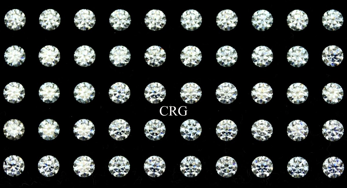Moissanite Diamond (1 Piece) Size 6.3 to 6.5 mm Clear Faceted Crystal