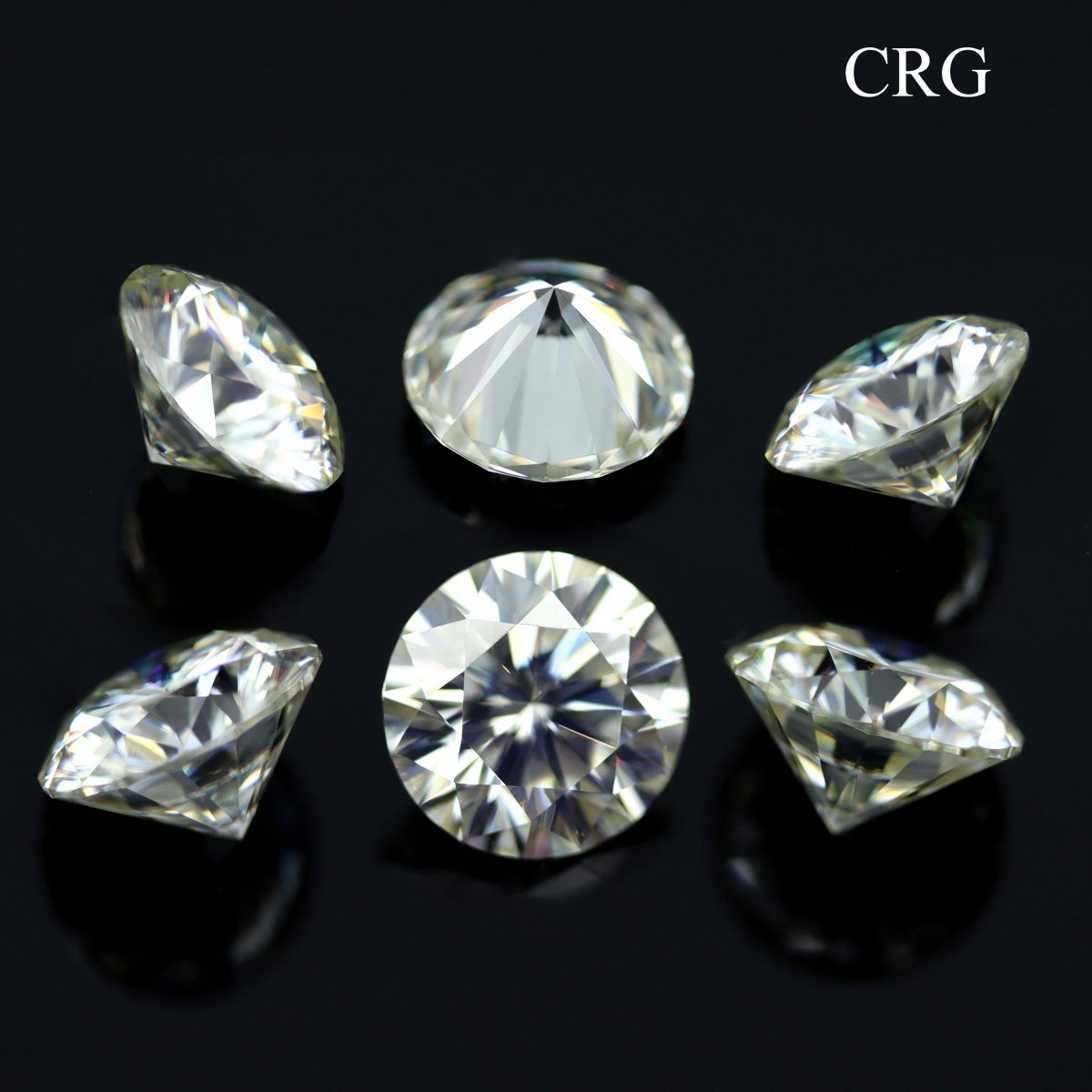 Moissanite Diamond (1 Piece) Size 8 mm Clear Faceted Crystals