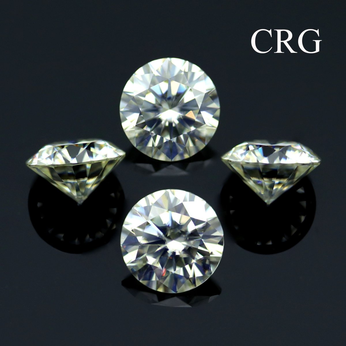Moissanite Diamond (1 Piece) Size 8 mm Clear Faceted Crystals