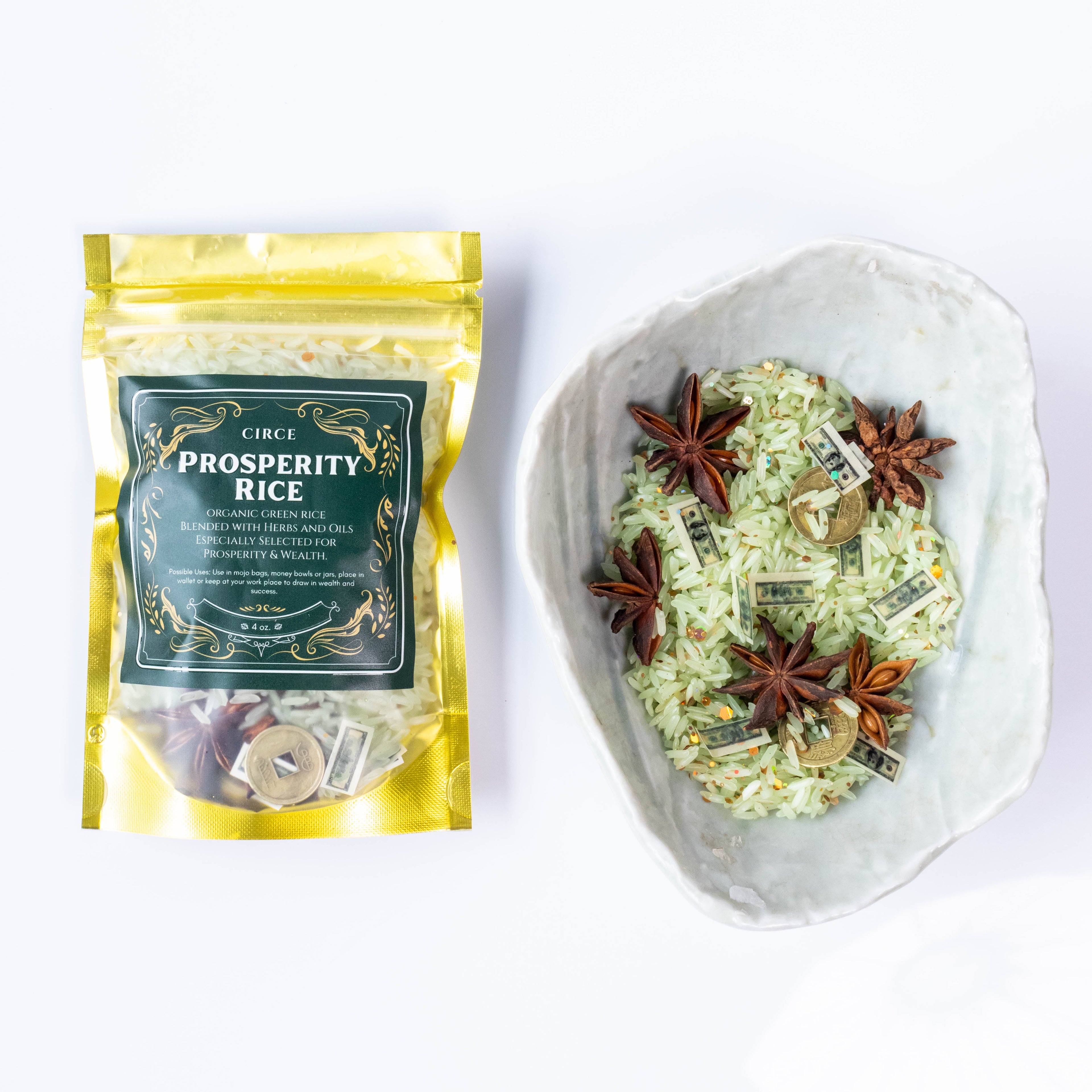 Prosperity Rice – 4 oz Money Altar & Mojo Bag Herb