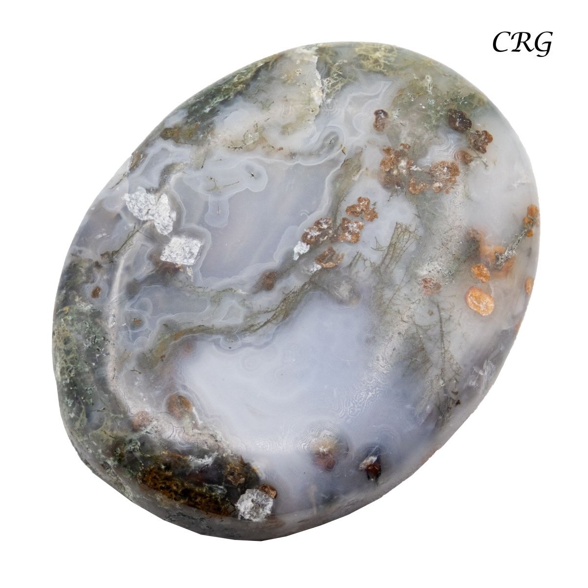 Moss Agate Cabochons (75 Grams) Mixed Sizes Bulk Wholesale Lot Crystal Minerals