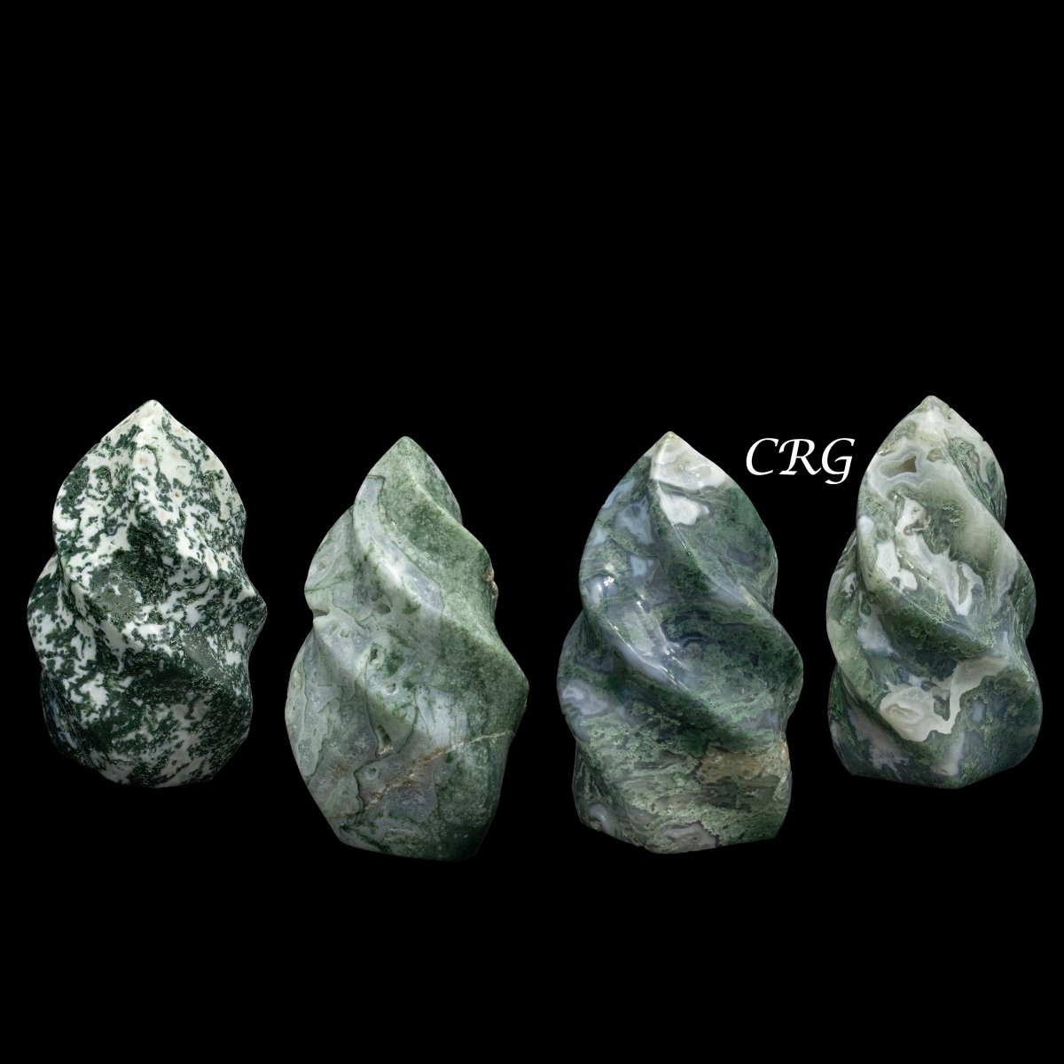 Moss Agate Twisted Flame 1 LB.