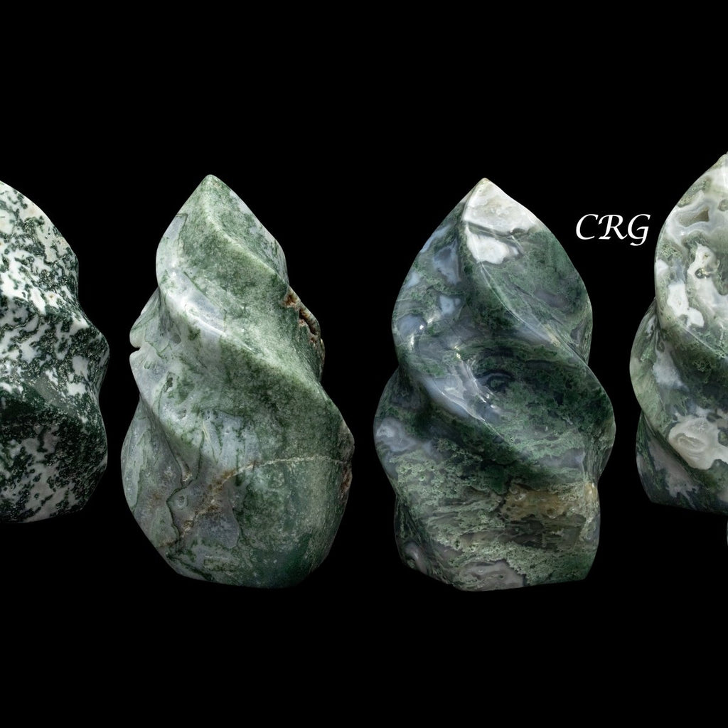 Moss Agate Twisted Flame 1 LB.