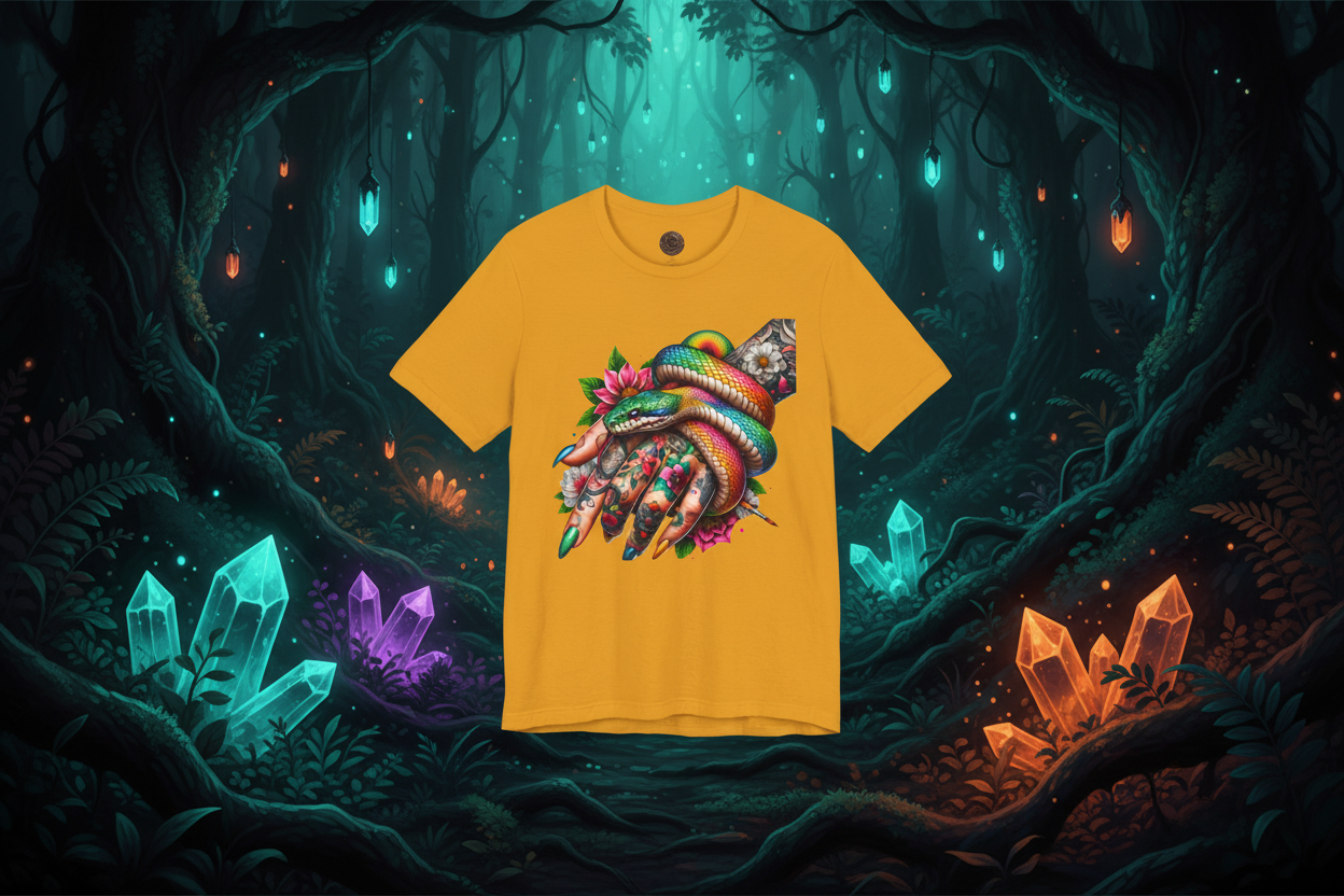 Mustard Constrictor Tee - Enchanted Forest