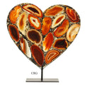Natural Agate Resin Heart on Metal Base 10 to 12 inches