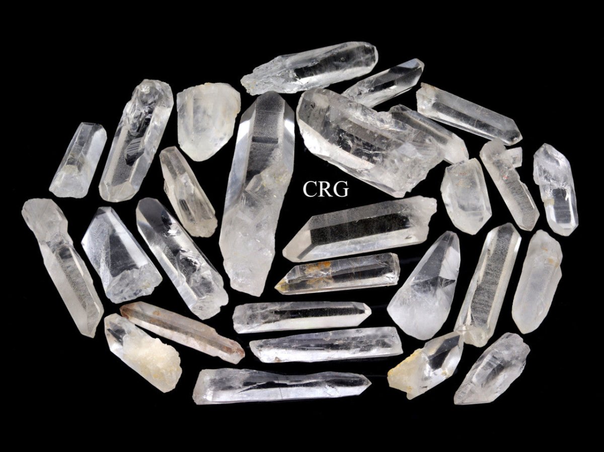 Natural Crystal Quartz Laser Points - A Grade - 0.5"-2.5" - 1 KILO LOT