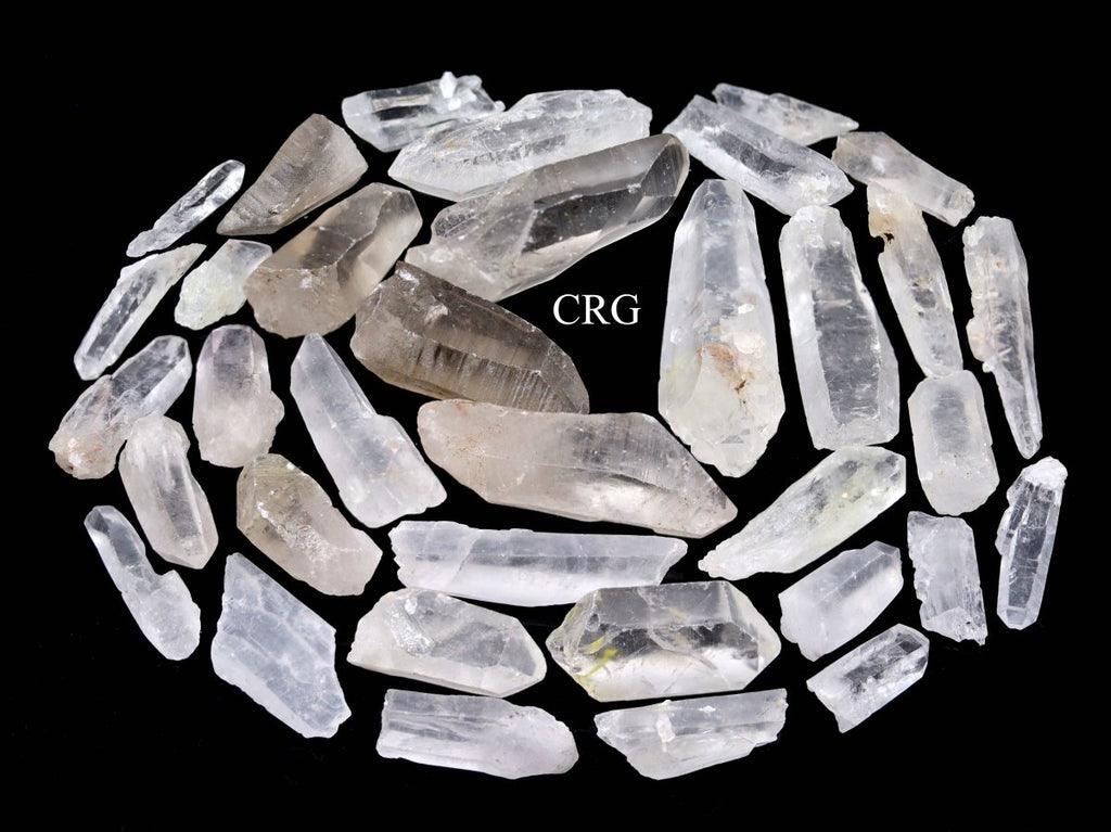 Natural Crystal Quartz Laser Points / B Grade / 0.5-2.5" AVG - 1 KILO LOT