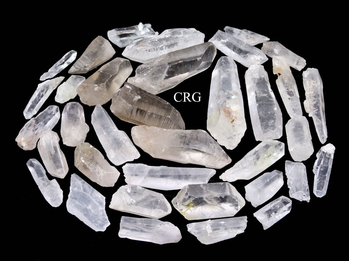 Natural Crystal Quartz Laser Points / B Grade / 0.5-2.5" AVG - 1 KILO LOT