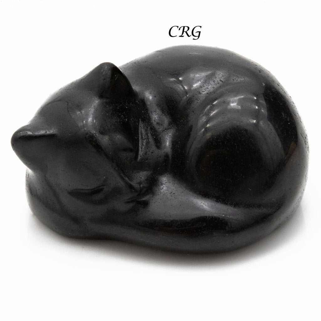 Obsidian Sleeping Cat Set of 4