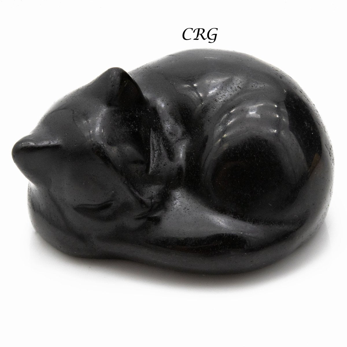 Obsidian Sleeping Cat Set of 4