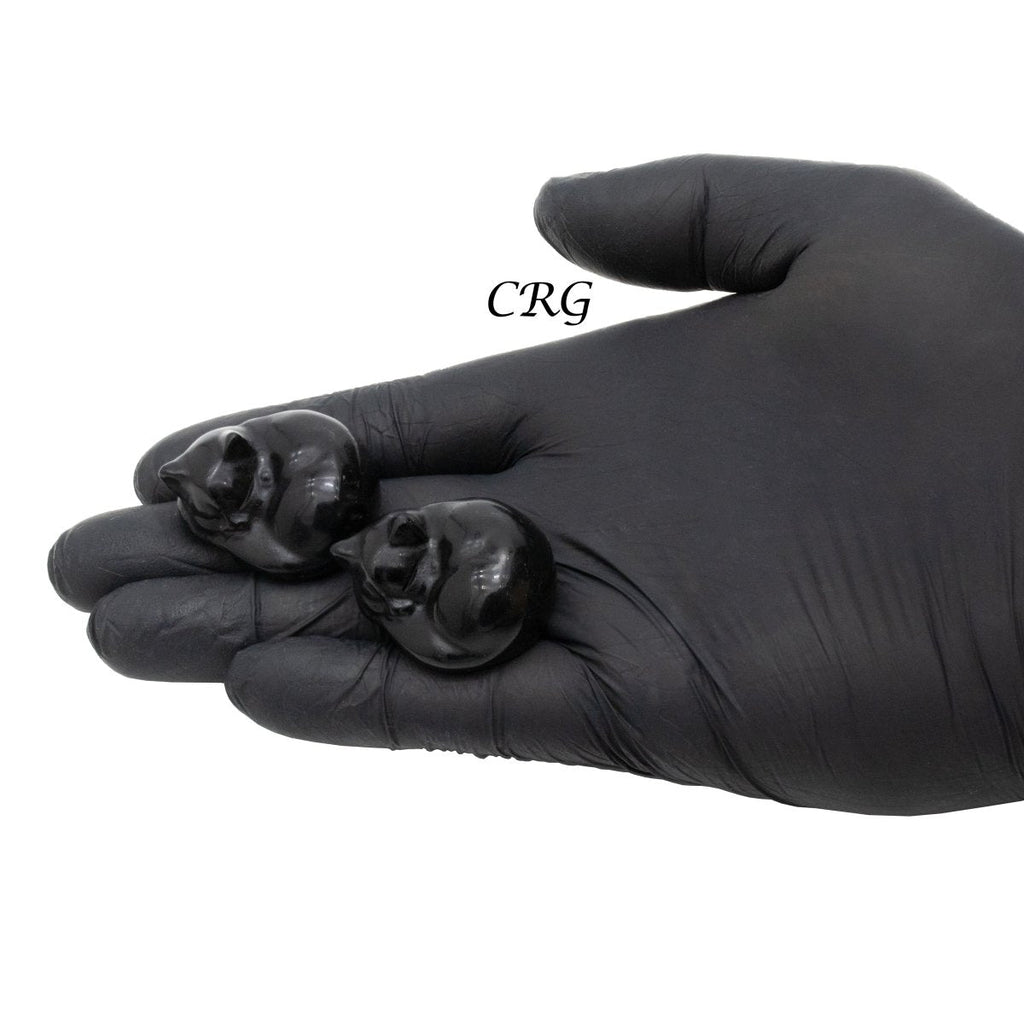 Obsidian Sleeping Cat Set of 4