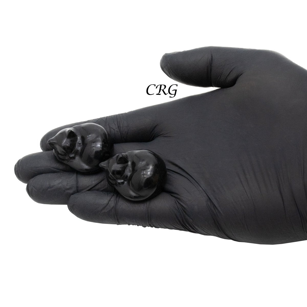 Obsidian Sleeping Cat Set of 4