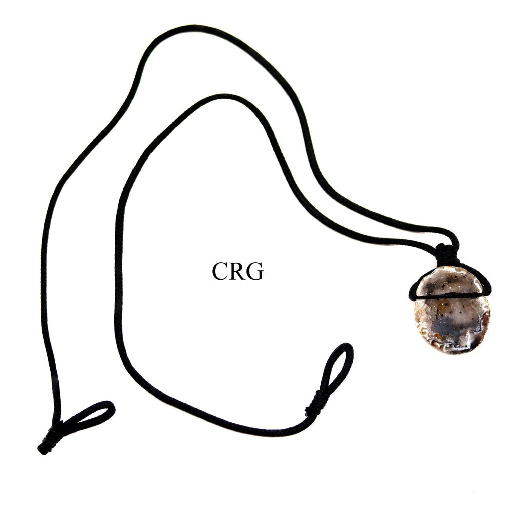 Oco Geode Necklace on Black Cord (32 Inches) (4 Pieces)