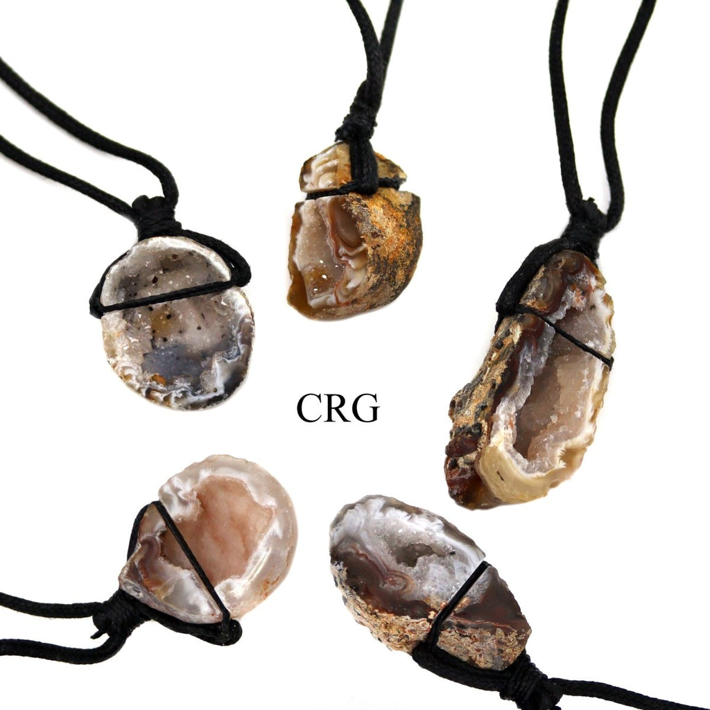 Oco Geode Necklace on Black Cord (32 Inches) (4 Pieces)