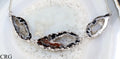 Oco Geode Linked Slice Necklace with Silver Plating (24 Inches) (1 Piece)
