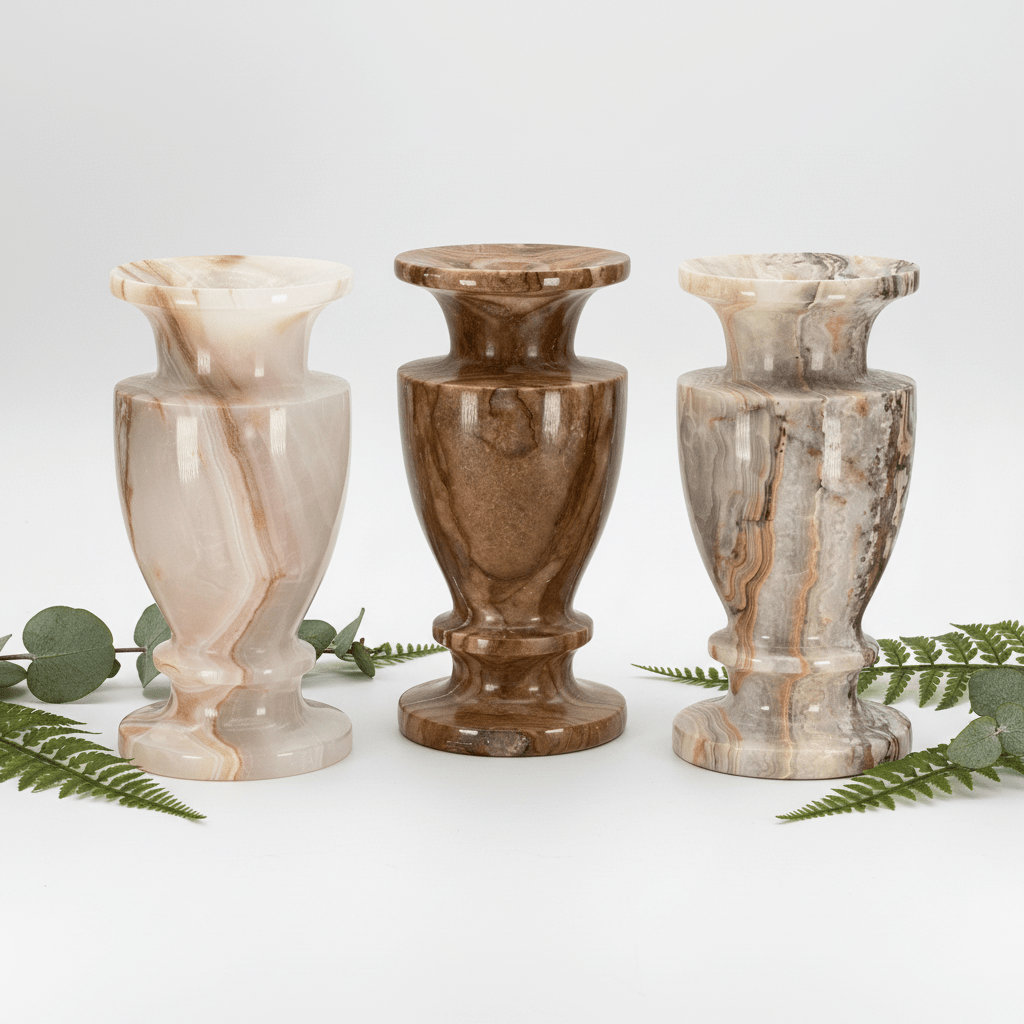 Onyx Candle Vase (6 Inches) Gemstone Home Decor