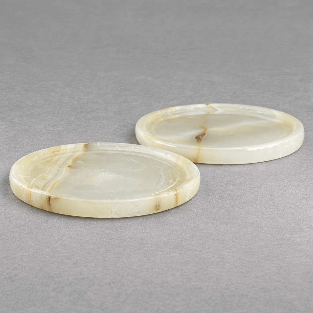 Onyx Round Drink Coaster (4 inches) (1 Piece) Gemstone Home Decor