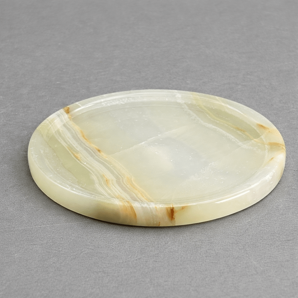 Onyx Round Drink Coaster (4 inches) (1 Piece) Gemstone Home Decor