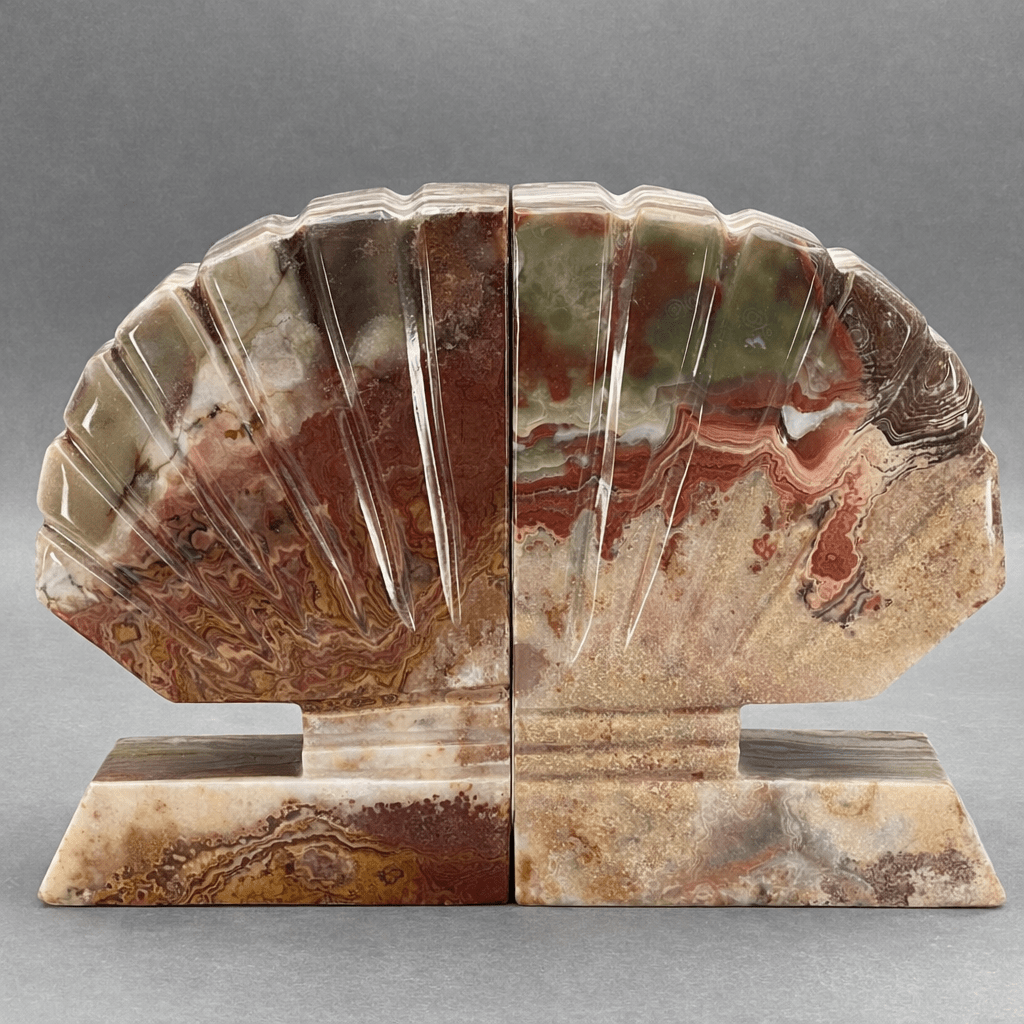 Onyx Shell Bookend (8 Inches) Gemstone Home Decor