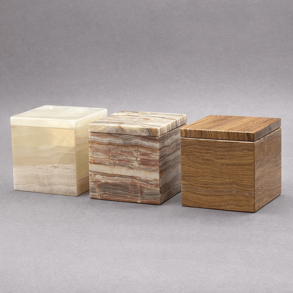 Onyx Square Box (4 inches) Gemstone Home Decor