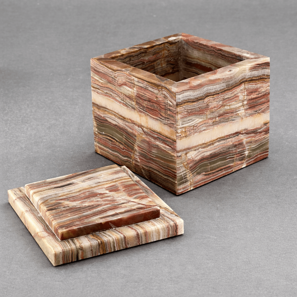 Onyx Square Box (4 inches) Gemstone Home Decor