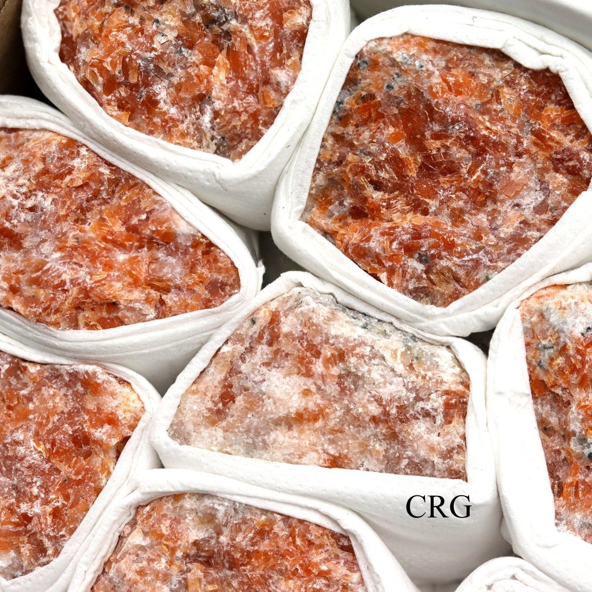 Orange Calcite Rough Brazilian Rock Small Flat (12 Pieces) Size 1.25 to 2.5 Inches Bulk Wholesale Lot