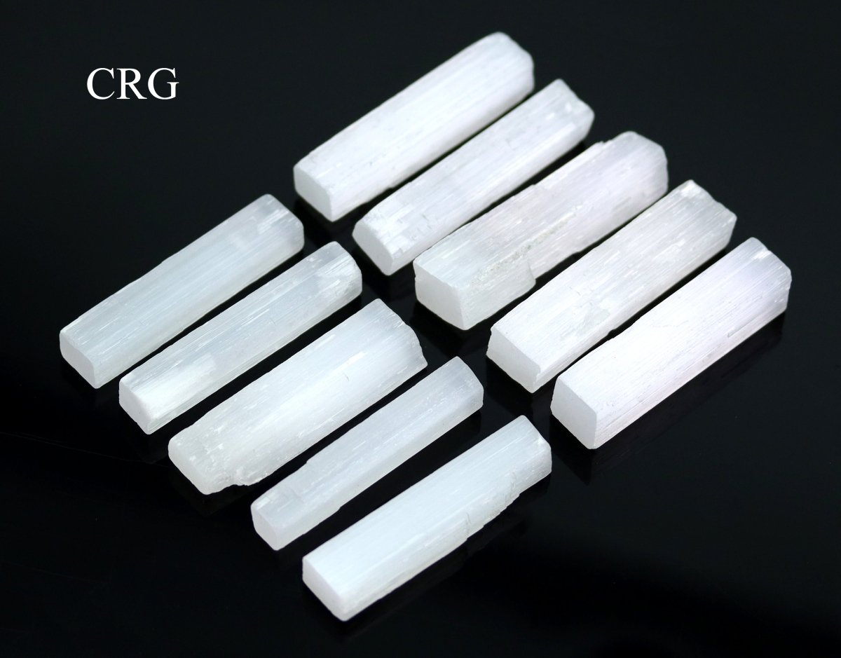 PACK OF 10 - Natural Selenite Sticklettes / 2"-3"