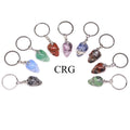 Mixed Gemstone Skull Keychains (1 Inch) (5 Pieces)