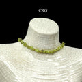 Peridot Inspired Strand Chip Choker Necklace (16 Inches) (4 Pieces) (INJD)