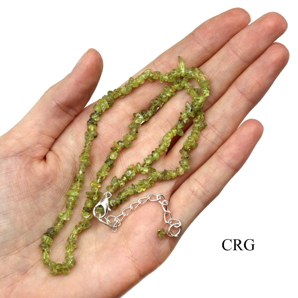 Peridot Inspired Strand Chip Choker Necklace (16 Inches) (4 Pieces) (INJD)