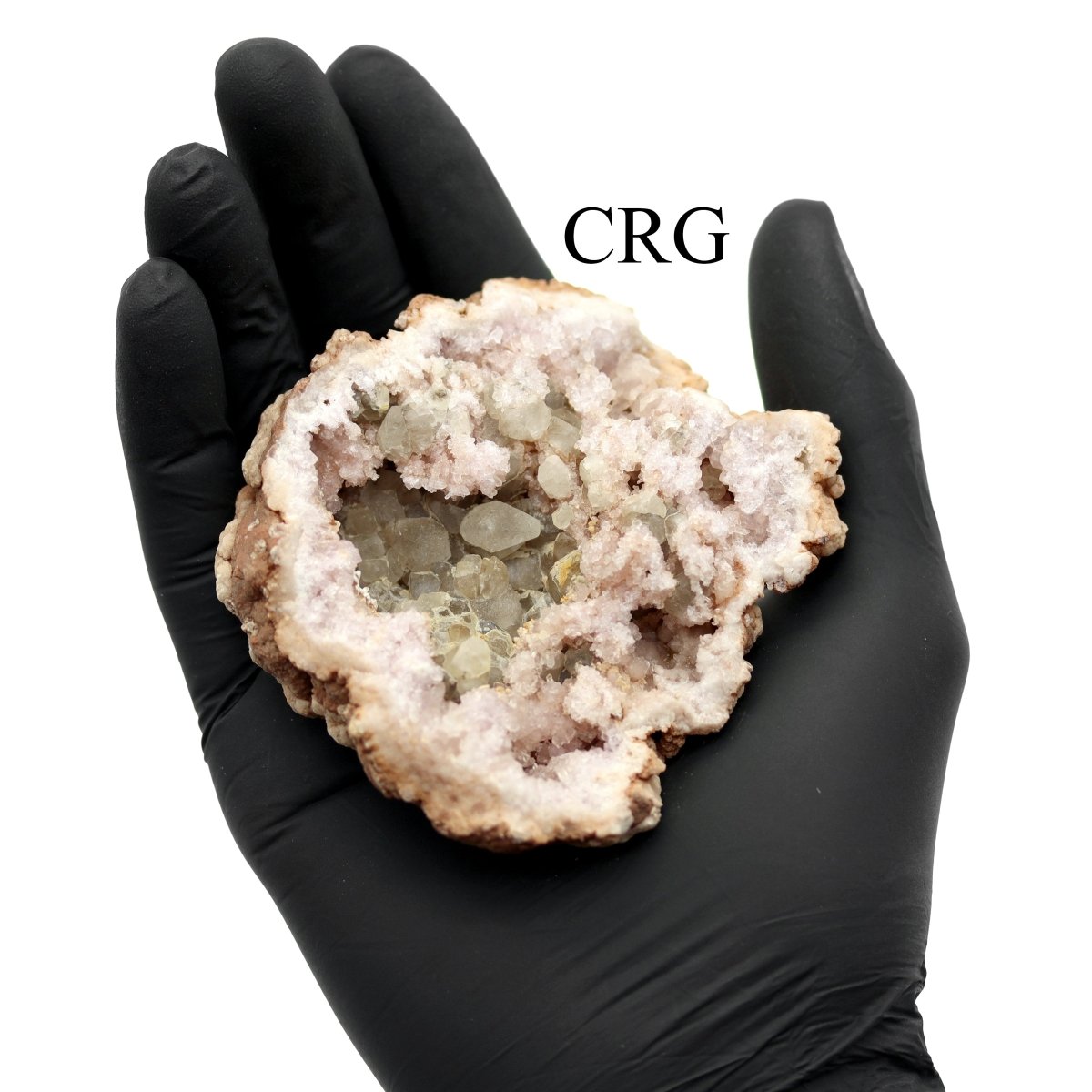 Pink Amethyst Geodes with Calcite Inclusions Large Flat (12 Pieces) Size 3 to 5 Inches Crystal Minerals