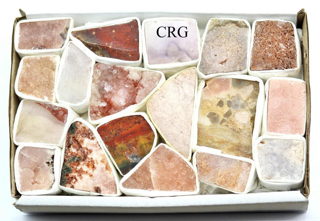 Pink Amethyst Rough Multicolor Small Flat (1 box)