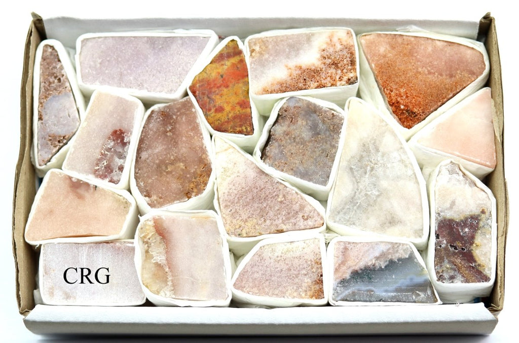 Pink Amethyst Rough Multicolor Small Flat (1 box)