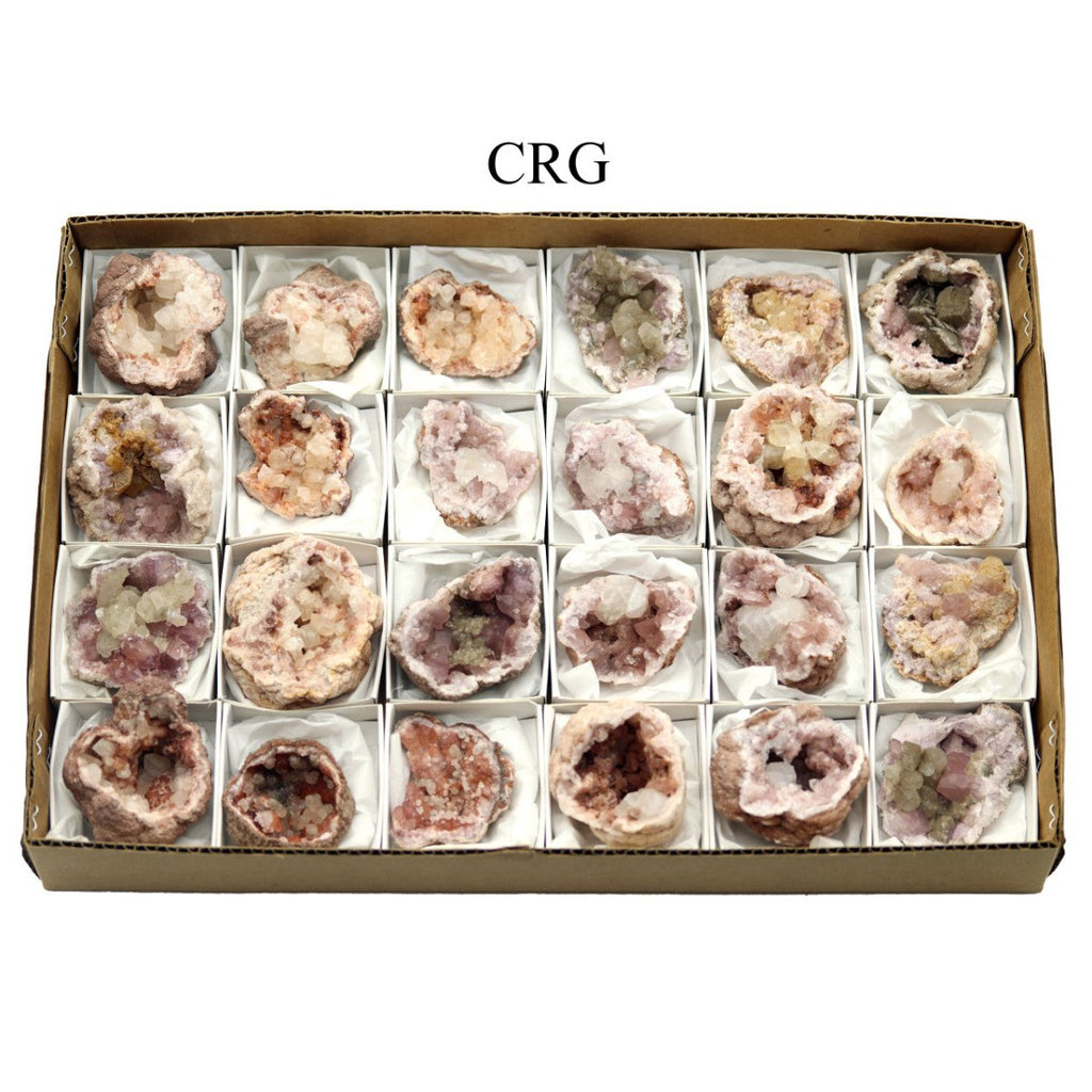 Pink Amethyst with Calcite Inclusions / 2-4" AVG - 24 PIECE FLAT